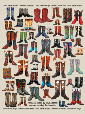 2022 Cowboy Boot Calendar  Lisa Sorrell, cowboy boot maker