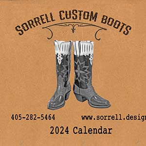 2021 Cowboy Boot Calendar  Lisa Sorrell, cowboy boot maker